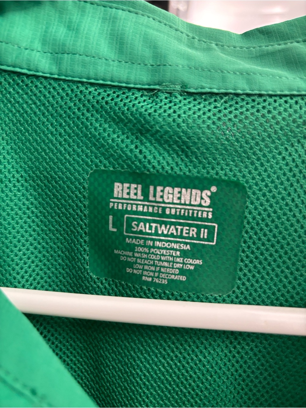 NWT Reel Legends Salt Water II Men's Green SS Fishing Button-Up Shirt Vented L - Picture 2 of 16